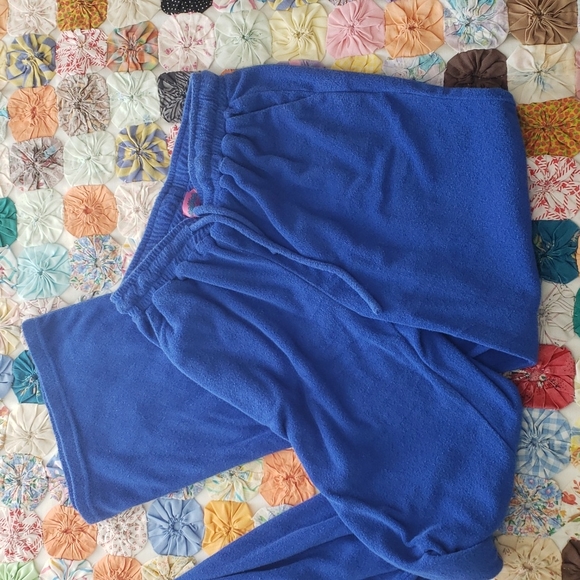 Edikted Abby Royal Blue Terrycloth Sweatpants / Lounge Pants - Picture 2 of 7